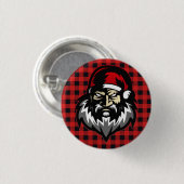 Frohe Weihnachts-Angry Santa Button (Vorne & Hinten)