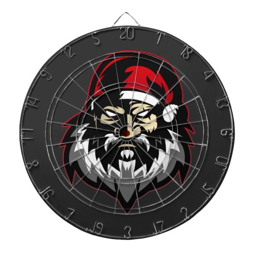 Frohe Weihnachts-Angry Santa Dartscheibe (vorne)