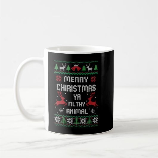 Frohe Weihnachts Animal Filthy Ya Copy Kaffeetasse (Links)