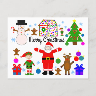 Frohe Weihnachts-Ansammlung #1 Postkarte