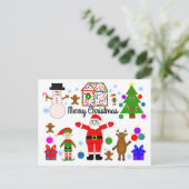 Frohe Weihnachts-Ansammlung #1 Postkarte (Stehend Vorderseite)