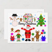 Frohe Weihnachts-Ansammlung #1 Postkarte (Vorne/Hinten)