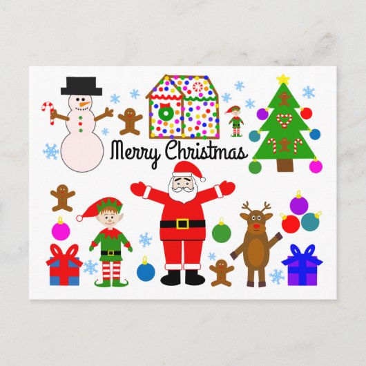 Frohe Weihnachts-Ansammlung #1 Postkarte (Vorderseite)