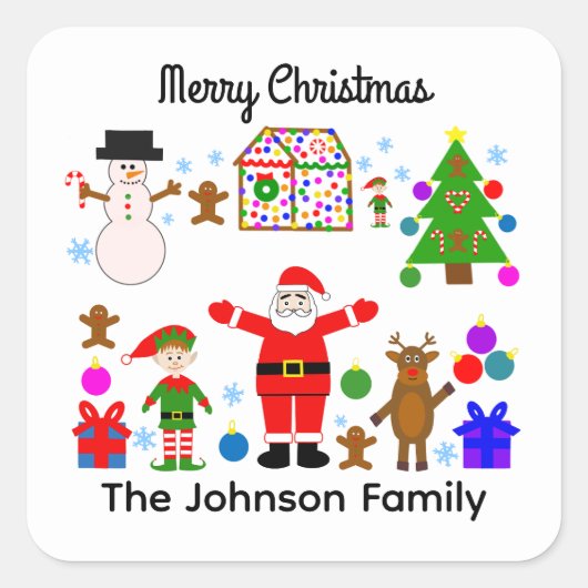 Frohe Weihnachts-Ansammlung #1 Stickers (Vorderseite)