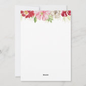 Frohe Weihnachts-Aquarell-Blume Feiertagskarte (Rückseite)