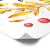 Frohe Weihnachts-Aquarell-Poster drucken Poster (Ecke)