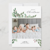 Frohe Weihnachts-Aquarellkarte Feiertagskarte (Vorderseite)