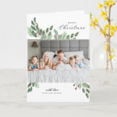 Frohe Weihnachts-Aquarellkarte Karte (Gelbe Blume)