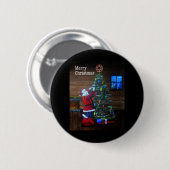 Frohe Weihnachts-Arborist Tree Chirurg Rigging Tre Button (Vorne & Hinten)