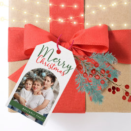 Frohe Weihnachts-Arch-Foto Familie Moden Geschenkanhänger