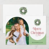 Frohe Weihnachts-Arched-Foto-Nachricht Feiertagskarte (Vorne/Hinten)