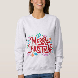 Frohe Weihnachts-Asche Farbe Sweatshirt für Frauen