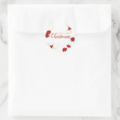 Frohe Weihnachts-Aufkleber Runder Aufkleber (Tasche)