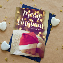 Frohe Weihnachts Baby Foto Real Gold