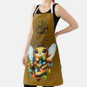 Frohe Weihnachts Baby Hummel Bee Tangled Lights Schürze