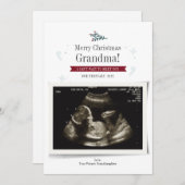 Frohe Weihnachts Baby Sonograph Foto Oma Card Einladung (Vorne/Hinten)