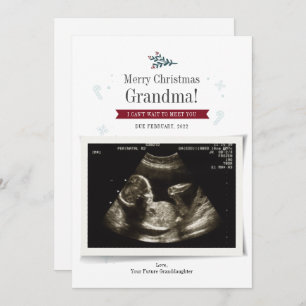 Frohe Weihnachts Baby Sonograph Foto Oma Card Einladung