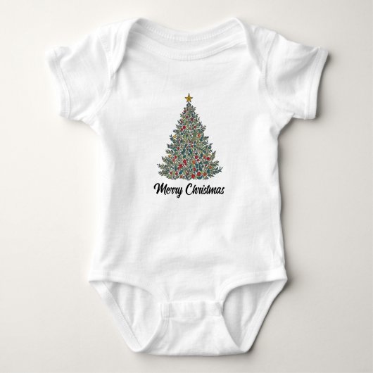 Frohe Weihnachts-Babysuits Baby Strampler (Vorderseite)