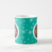 Frohe Weihnachts-Ball Green Snowflake Urlaub Kaffeetasse (Mittel)