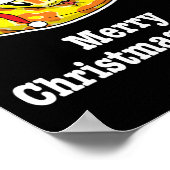 Frohe Weihnachts-Ball Python T-Shirt Snake Lover Poster (Ecke)
