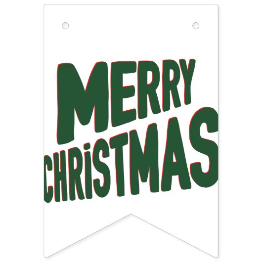 Frohe Weihnachts-Banner Wimpelkette (Dritte Fahne)