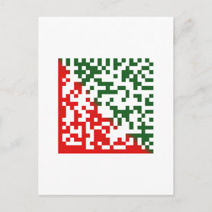 Frohe Weihnachts-Barcode Feiertagspostkarte