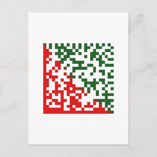 Frohe Weihnachts-Barcode Feiertagspostkarte (Vorderseite)