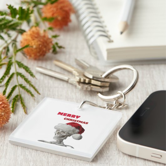 Frohe Weihnachts Basic Long Sleeve T - Shirt Schlüsselanhänger (Vorderseite rechts)