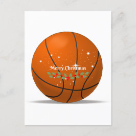 Frohe Weihnachts-Basketball Feiertagspostkarte
