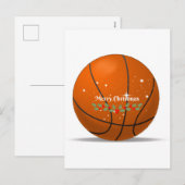 Frohe Weihnachts-Basketball Feiertagspostkarte (Vorne/Hinten)