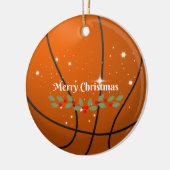 Frohe Weihnachts-Basketball Keramik Ornament (Links)