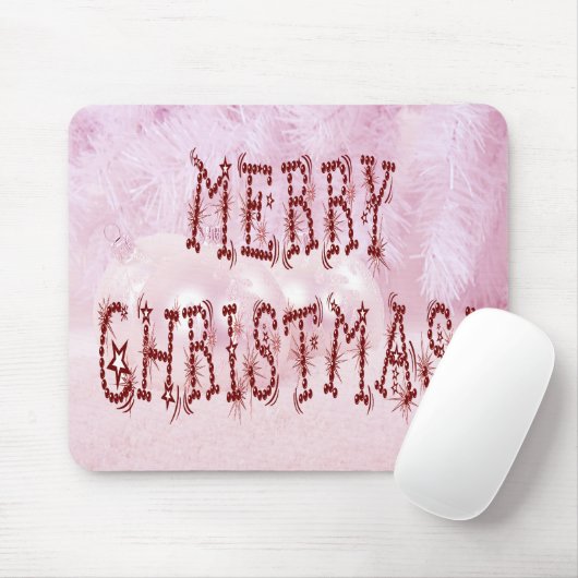 Frohe Weihnachts Bauble and Stars Schriftart Mousepad (Mit Mouse)