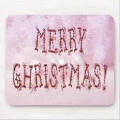 Frohe Weihnachts Bauble and Stars Schriftart Mousepad (Vorne)