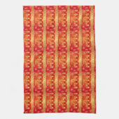 Frohe Weihnachts Baubles Red Gold Ornaments Geschirrtuch (Vertikal)