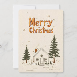 Frohe Weihnachts Bauernhof Winter Holiday Card. Einladung