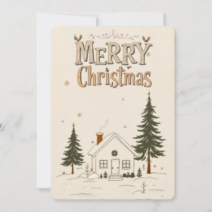 Frohe Weihnachts Bauernhof Winter Holiday Card. Einladung
