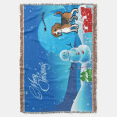 Frohe Weihnachts-Beagle Decke (Vorderseite Vertikal)