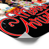 Frohe Weihnachts-Beagle Dog Santa Reindeer Light X Poster (Ecke)