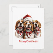 Frohe Weihnachts-Beagle-Hunde Feiertagspostkarte (Vorne/Hinten)