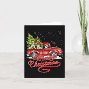 Frohe Weihnachts-Beagle Hunde Santa Reindeer Red T Karte