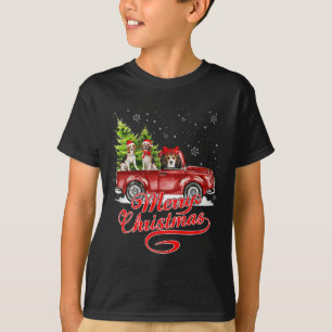 Frohe Weihnachts-Beagle Hunde Santa Reindeer Red T T-Shirt