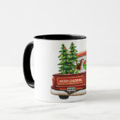 Frohe Weihnachts-Beagle Hunde Tasse (Vorderseite Links)