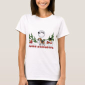 Frohe Weihnachts-Beagle Paws T-Shirt (Vorderseite)