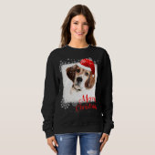 Frohe Weihnachts-Beagle Sweatshirt (Vorne ganz)