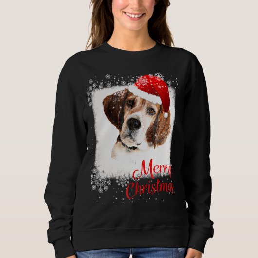 Frohe Weihnachts-Beagle Sweatshirt (Vorderseite)