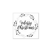 Frohe Weihnachts-benutzerdefinierte Skript rustika Gummistempel (Prägung)