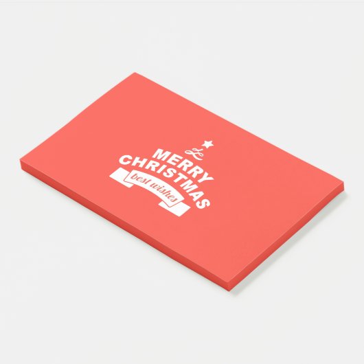 Frohe Weihnachts-Best-Wünsche Post-it Klebezettel (angewinkelt)