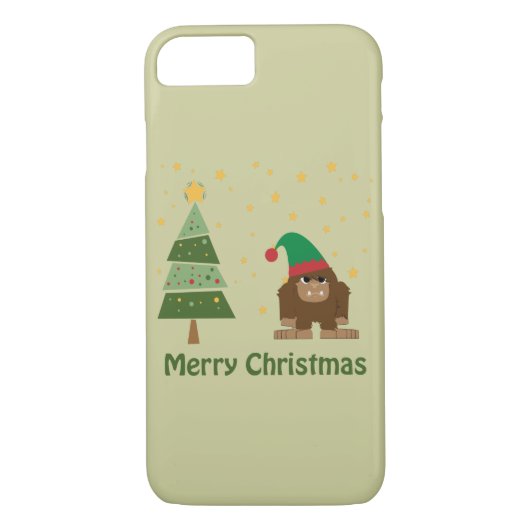 Frohe Weihnachts-Bigfoot Case-Mate iPhone Hülle (Rückseite)