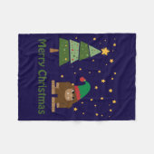 Frohe Weihnachts-Bigfoot Fleecedecke (Vorderseite (Horizontal))