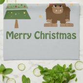 Frohe Weihnachts-Bigfoot Handtuch (Gefaltet)